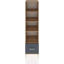 Hyperion Dolap 4 Raflı Tek Çekmeceli 44x44x182 Çam-antrasit Çam