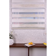Krem Pliseli Etek Dilimsiz Ds 10790-v6 Zebra Stor Güneşlik Perde