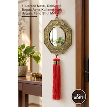 10 Adet Bagua Aynası 1. Derece Metal, Dekoratif Bagua Ayna Kullanım İçin Uygun, Feng Shui Mirror