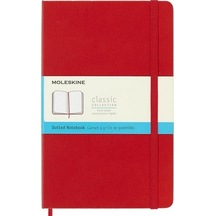 Moleskine Sert Kapak Defter Kırmızı Noktalı - 13x21 - 5420