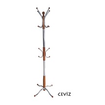 Tolunay Portmanto Ayaklı Askılık - Venedik Model Ceviz