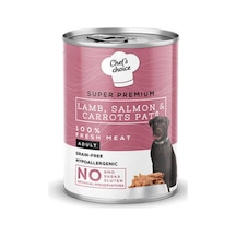 Pate Kuzulu Ve Somonlu Tahılsız Yetişkin Köpek Konservesi 12 Adet 400 Gr
