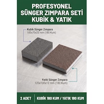 Sünger Zımpara Seti 180 Kum Kubik Ve 180 Kum Yatık El Zımparası 2 Adet