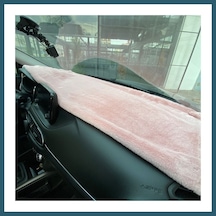 Bezos Yumuşak Tüylü Oto Torpido Bagaj Üstü Örtü Peluş Halı Pudra Pembe 130x40cm Ob Standart
