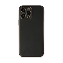 Apple iPhone Uyumlu 13 Pro Max Kılıf Coco Deri Silikon Kapak - Siyah Bzsxx00 1