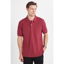 Tudors Erkek Regular Fit Klasik Kesim Pamuklu Yumuşak Dokulu Serin Tutan Kumaş Düz Kırmızı Polo Yaka Tişört-35004 Kırmızı1
