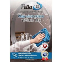 Pella- Orijinal Pella- Mikrofiber Temizlik Bezi 2x 3'lü Paket Toplam 6 Adet Mavi,gri,füme Belirtilmemiş