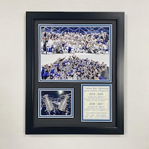Legends Never Die, Inc. Tampa Bay Lightning Sırt Arkaya Dönüş Şampiyonlar 30,48 Cm X 38,1 Cm Çerçeveli Fotoğraf Kolajı 7/8 Yaş