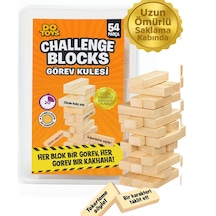 Challenge Jenga Blok Görev Kulesi 54 Parça Jenga