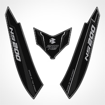 Bajaj Pulsar NS 200 Arka-Yan Kuyruk Pad Set Dark Carbon Serisi Siyah-Karbon