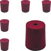Borox Kauçuk Tıpa Delikli No.10 26 x 30 x 33 MM NS29/32 5 Adet