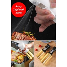 Cam Sprey Yağdanlık Püskürtmeli Sprey Şişe Airfryer Ayçiçek Zeytinyağı Sirkelik 200 Ml Turuncu Diğer
