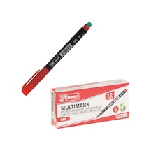 Mikro Asetat Kalemi Permanent S Seri Kırmızı Mk-419 12 Adet Kırmızı