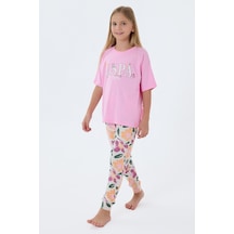 U.s. Polo Assn. 2503 %100 Pamuk Cepli Kız Çocuk Pijama Takım Pembe