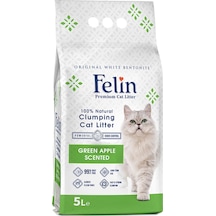 Felin Yeşil Elmalı Topaklaşan Bentonit Kedi Kumu 5 L