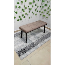Özcan Metal Özel Tasarım Metal Ayaklı Metal Kasalı Bench Mutfak Salon Antre Yatak Odası Puf Bank Kahverengi