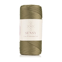 Sensy 2 Mm - 200 Gr Polyester Makrome Ipi Haki 230 M Polyester Makrome Ip Supla Ip Ve Çanta Ipliği