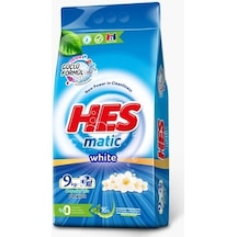 Hes Matik Toz Çamaşır Deterjanı White Beyazlar 72 Yıkama 9 KG