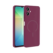 Zore Galaxy A06 Kılıf M-safe Şarj Özellikli Nvth Meta Kapak - Mürdüm