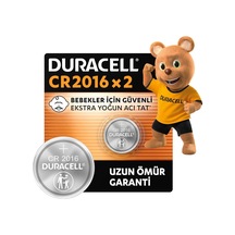 Duracell 2016 Lityum Düğme Piller 2'li Paket 3v, Bebek Güvenlik Teknolojisi, Anahtarlık, Ev Tipi Kumandalar, Akıl