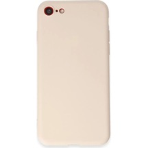 Apple İphone 7 Kılıf First Silikon - Krem