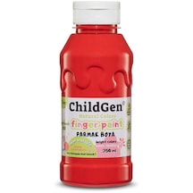 Childgen Süper Yıkanabilir Parmak Boya 350ml - Kırmızı