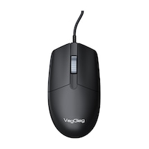 Veggieg G005 Optik 3 Tuşlu Sağ Ve Sol Elle Kullanıma Uygun Usb Kablolu Mouse Siyah Diğer