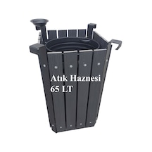 Safirkom  Kompozit Köşeli Çöp Kovası SÇ12 DG Antrasit (65 Lt.) Antrasit