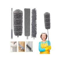 "pratik Mikrofiber Toz Alma Seti: 250 Cm Uzatmalı Çubuk, 3 Değiştirilebilir Başlık İle Tavan, Mobilya Ve Araç Temizliği"
