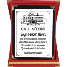Okul Müdürüne Hediye Isim Baskılı Plaket - Öğretmenler Günü