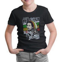 Bob Marley - King Of Music Siyah Çocuk Tshirt