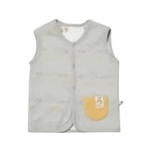 Biorganic Bebek Yelek 61511 Ekru-gri