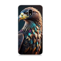 Samsung Galaxy J4 Duo Uyumlu Renkli Kaya Kartalı Desenli Silikon Kılıf
