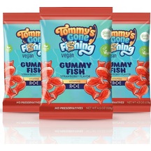 Tommy S Gone Fishing Bitki Bazlı Çilekli Gummy Fish Ve Lezzetli Vegan Atıştırmalık 128 G 3 Adet