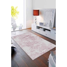 Pembe Sade Desensiz Kaymaz Tabanlı Dekoratif Halı Ma004n11