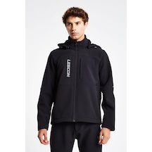 Lescon Erkek Fermuarlı Kapüşonlu Sweatshirt 25k-1065 Siyah