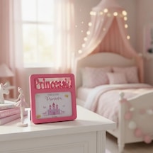 Çocuklara Özel Prens & Prenses Fotoğraf Çerçevesi Pembe Prenses & Mavi Prens Tasarımlı 10x15 Cm Çocuk Çerçevesi Pembe
