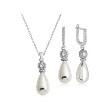 Gümüş Damla İnci Kadın Set