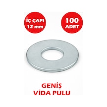 12mm Delikli Geniş Pul 100 Adet 1