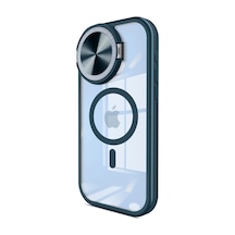 Newface - 899 - İphone 15 Pro Max Kılıf Teleskop Lens Magsafe Silikon Kapak - Edntrend - - Lacivert