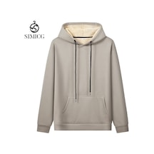 Sonbahar Ve Kış İçin Erkek Kapüşonlu Sweatshirt Haki