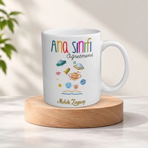 Kişiye Özel İsimli Anasınıfı Öğretmeni Temalı Kupa Bardak