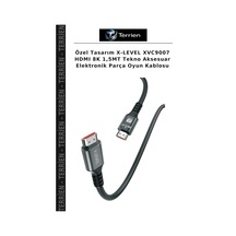 Özel Tasarım X-level Xvc9007 Hdmı 8k 1,5mt Tekno Aksesuar Elektronik Parça Oyun Kablosu