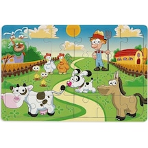 Çiftliğim 24 Parça Ahşap Puzzle