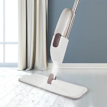 Deterjan Hazneli Sprey Mop Seti - 360 Derece Döner Başlıklı Püskürtmeli Mop, 3 Adet Mikrofiber Yedek Bezi Hediyeli