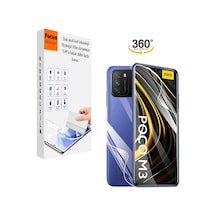 Poco M3 Pro 2in1 Kırılmaz Cam Özel Kesim Hydrogel Film