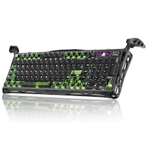Gravastar Mercury K98 Pro Mekanik Kablosuz Gaming Klavye Phantom Black, İngilizce Q, Ufo Switch %9