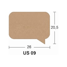 Ahşap Dikdörtgen Düşünce Pano 26X20.5 Cm 8 Mm Us09