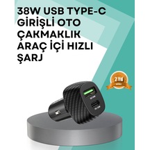 Çift Cihaz Destekli 38w Güçlü Çakmaklık Araç Şarj Cihazı Mh-hs7967-9997