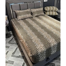 Totem Desenli Lastikli Çarşaf Seti - Tek/ Çift/ Battal Boy Kahverengi